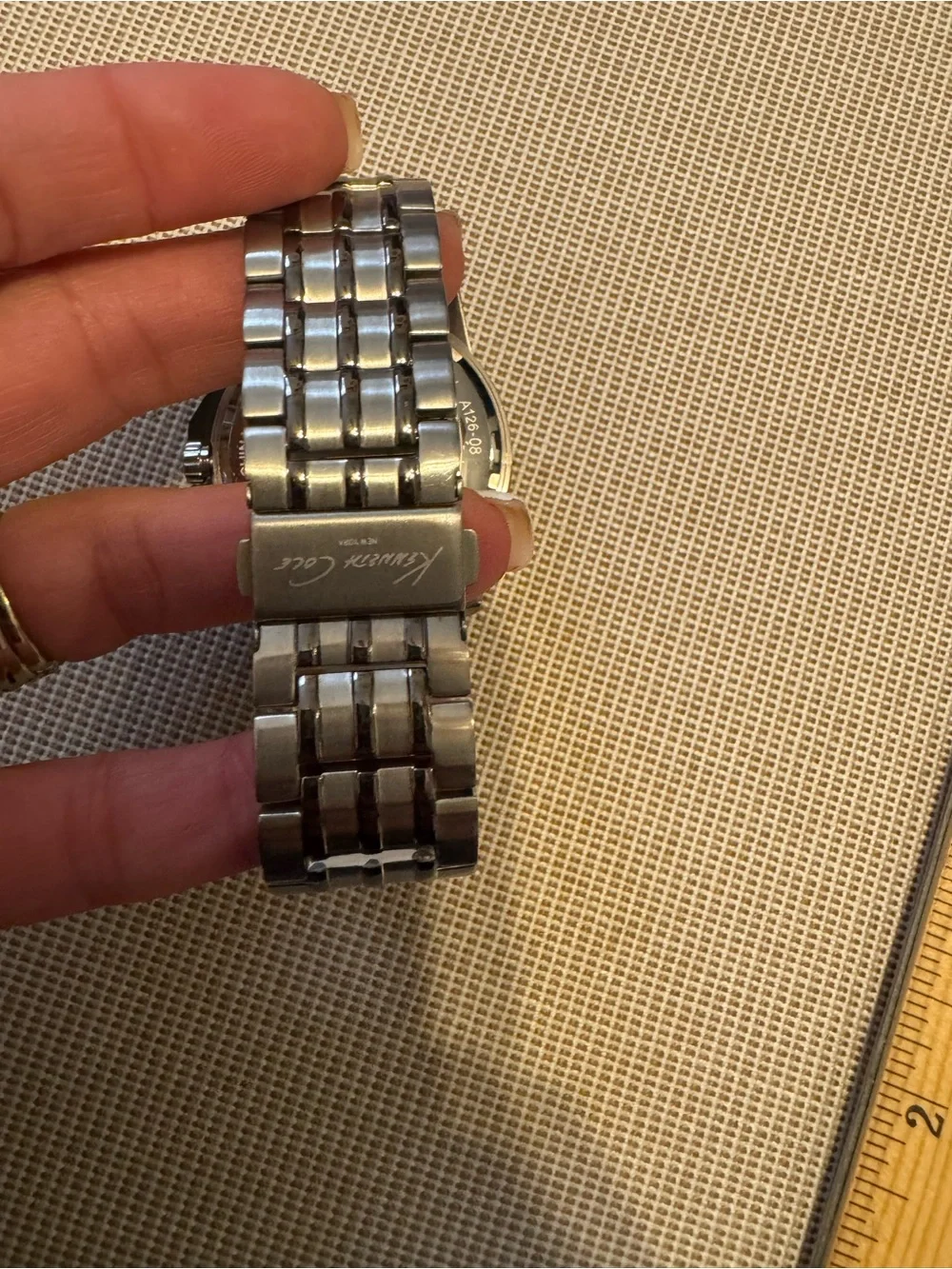 Kenneth Cole Silver and gunmetal Multi-Function Men's Bracelet Watch